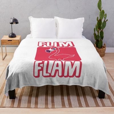 Flim Flam Flamingo Throw Blanket Official Flim Flam Merch